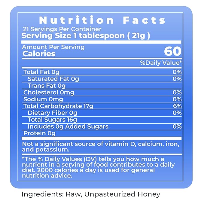 Premier Research Labs Canadian Gold Honey - Raw Honey Pure Honey Raw Unpasteurized Honey Unfiltered 100% Pure Sugar-Free Unprocessed Wildflower Honey - 1 lb Jar