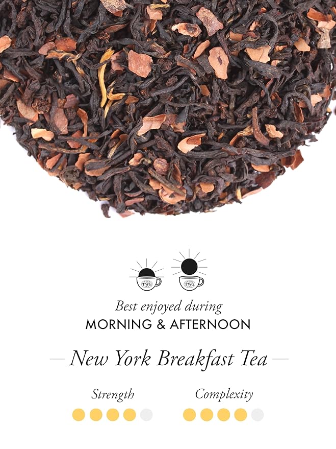 TWG Tea | New York Breakfast Tea | Black Tea | Cocoa Husk | Haute Couture Tin 100g | Gift Set