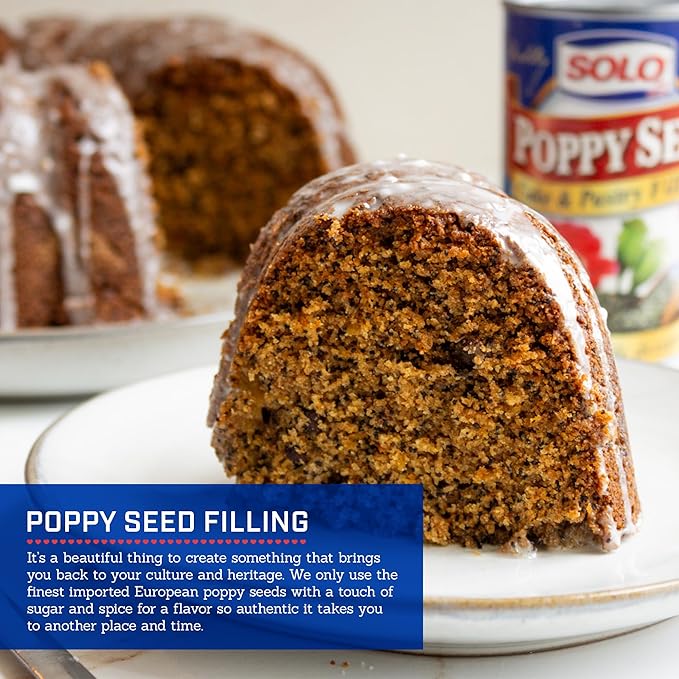 SOLO Cake and Pastry Filling Poppy Seed 12.5 Ounce (Pack of 12)