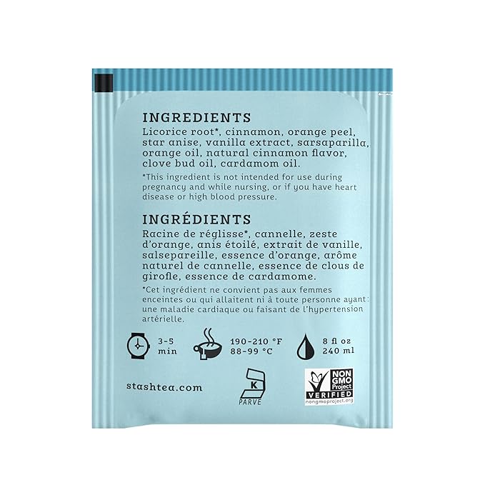 Stash Tea Licorice Spice Herbal Tea 6 Boxes With 20 Tea Bags Each (120 Tea Bags Total)