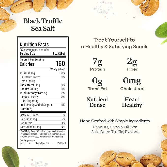 Belmont Peanuts Black Truffle Virginia Peanuts 25oz Farms Collection