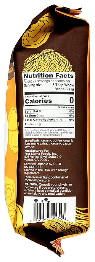 Four Sigmatic Organic Focus Whole Bean Coffee 20 Ounce