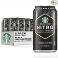 Starbucks - RTD Coffee Nitro Cold Brew Black Unsweetened 9.6 fl oz Cans (8 Pack) Iced Coffee Cold Brew Coffee Coffee Drink