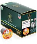 Organic Hibiscus Sabdariffa Tea Pods with Peach Mango &amp Passionfruit - Naturally Decaf Tea - Hawaiian Fruit Tea by Teavity (24 Tea Pods)