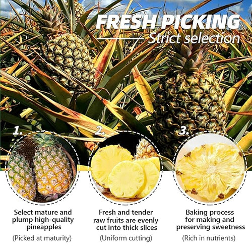 250G Dried Pineapple No Sugar Added Chips - Dehydrated Pine-apples Flowers Cocktail Garnish - Edible Piña Slices Dry Fruit Freeze Natural Dehydrated Fruit for Cake/Drink/Baking