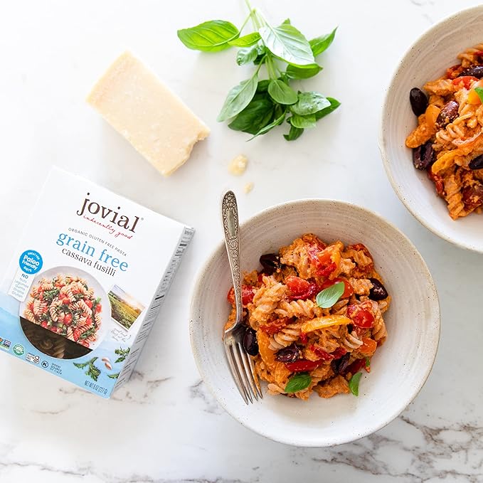 Jovial Grain-Free Cassava Pasta Variety (Orzo Penne and Fusilli) - Cassava Pasta Paleo Pasta Gluten Free Pasta Spaghetti Grain-Free Gluten-Free Organic Non-GMO - 3 Pack 1 of Each Flavor
