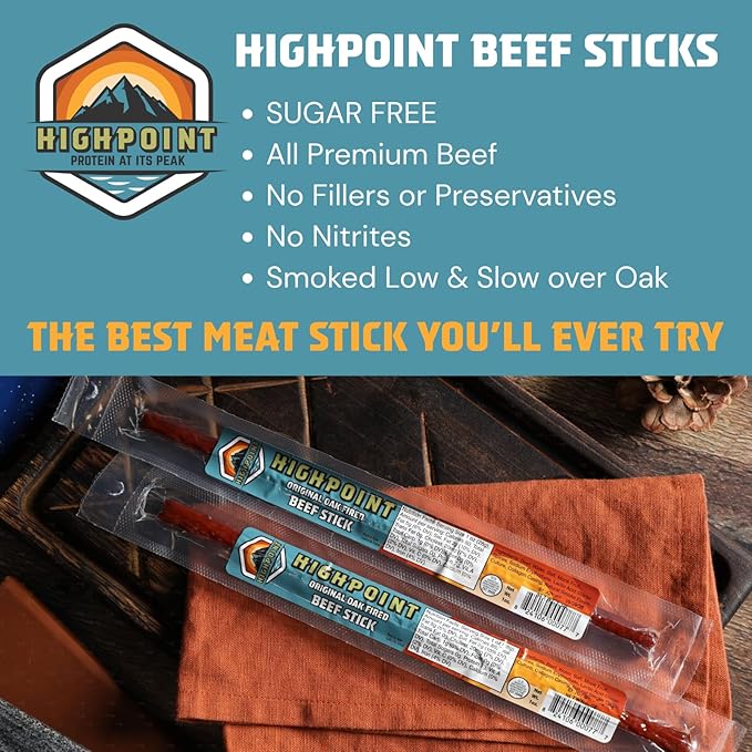 Highpoint Protein Sizzling HOT Beef Stick 20 CT (Pack of 1)