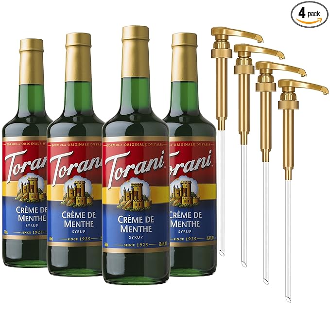 Torani Syrup Creme de Menthe 25.4 Ounce (Pack of 4)