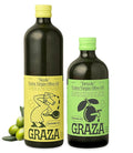 Graza Extra Virgin Olive Oil Bundle - Drizzle Finishing (500ml Refill) &amp Sizzle Cooking Oil (750ml Refill)