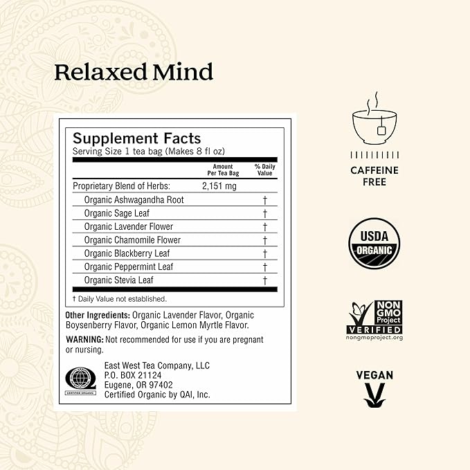 Yogi Tea Stress Relief &amp Relaxation Variety Sampler - 16 Bags per Pack (5 Packs) - Organic Relaxing Tea Sampler Set - Calming Comforting Chamomile Relaxed Mind &amp More