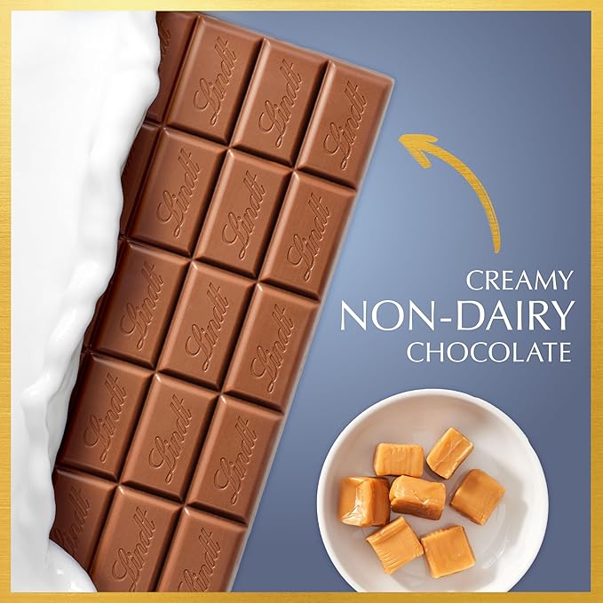 Lindt CLASSIC RECIPE Non-Dairy OatMilk Salted Caramel Chocolate Candy Bar 10 Pack 3.5 oz.