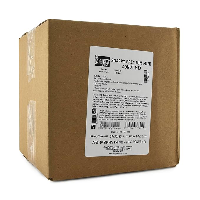 Snappy Premium Donut Mix Light and Fluffy Mini Donuts 10 lbs
