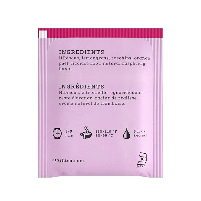 Stash Tea Wild Raspberry Hibiscus (Pack of 3)