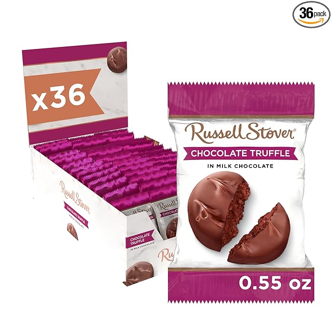 Russell Stover Milk Chocolate Truffle - 0.55 oz (Pack of 36)