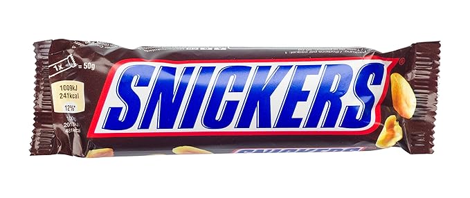 Snickers Single Bar Chocolate Candy 48 bars of 1.86oz each.