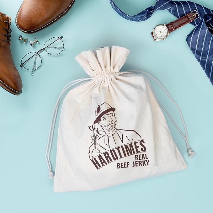 Hardtimes Beef Jerky - Variety Specialty Gift Bag - Great Gift for Father's Day Holiday &amp Birthday - 5 Pack of 2.25 oz Bags Original Black Pepper Hot Teriyaki &amp Sweet Heat - 4 Jerky Che
