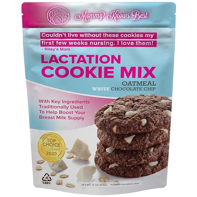 Variety Pack of Lactation Cookies Mix - Oatmeal Breastfeeding Cookie Supplement for Boosting Breast Milk Supply (Rainbow Candy &amp White Chocolate Chip 2 Pounds)
