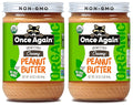 Once Again Organic Creamy Peanut Butter 16oz - Salt Free Unsweetened - USDA Organic Gluten Free Certified Vegan Kosher - Glass Jar - 2 Pack