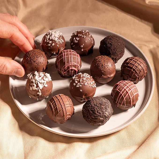 Truffles.com X Wolfgang Puck Limited-Edition Assorted Chocolate Truffles Premium 12-Piece Gift Box Gourmet Milk Chocolate Premium Truffles - Best Gift for Valentine’s and Special Occasions