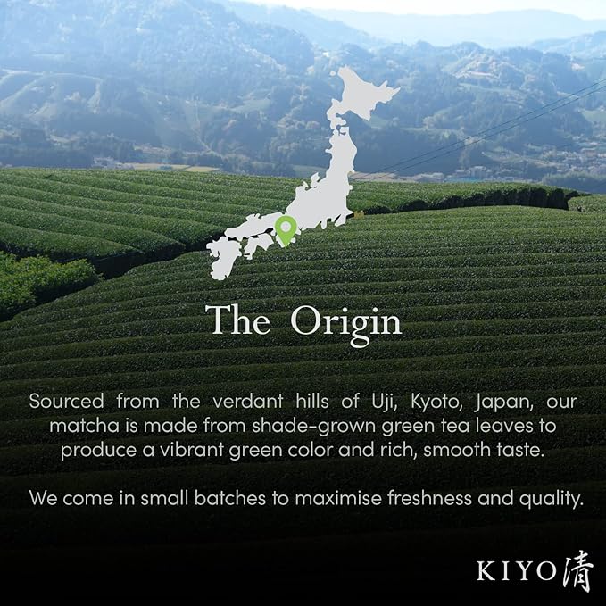 Kiyo Matcha Ritual Grade Wakyo Ceremonial Uji Matcha - Pure Japanese First Harvest Ceremonial Grade Matcha Green Tea Powder from Uji Japan (40g/1.41oz)