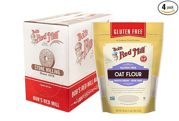 Bob's Red Mill Oat Flour Gluten Free 18 Ounces (Pack Of 4)