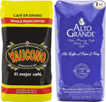 Alto Grande Medium-Dark Roast and Yaucono Medium Roast Whole Bean Coffee one bag of each 2 Pound (Pack of 2)