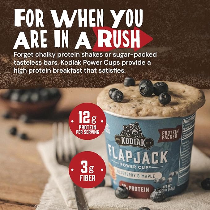 Kodiak Cakes Pancake On the Go Blueberry and Maple 2.16 Ounce (Pack of 12)