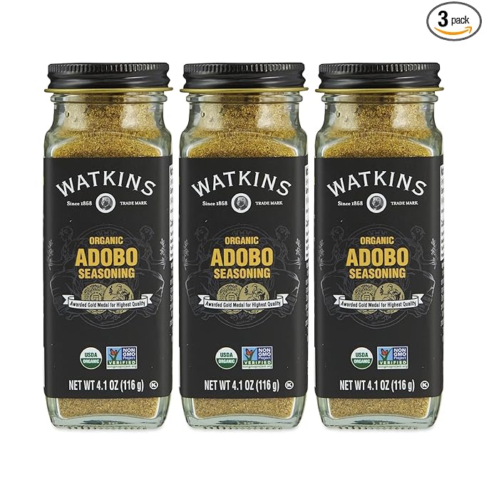 Watkins Gourmet Organic Spice Jar Adobo 4.1 oz. Bottle 3-Pack