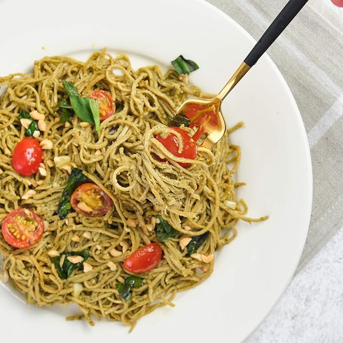 The Only Bean - Edamame Pasta (Spaghetti) - Gluten Free Pasta Keto Low Carb Pasta Noodles High Protein Pasta Organic Healthy Noodles Edamame Pasta Edamame Noodles Vegan Pasta - 8 oz (6 Pack)