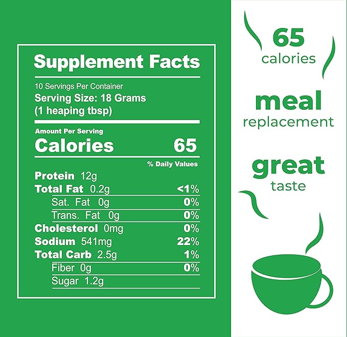 InstaBroth Bone Broth Powder with Grass Fed Pasture Raised Collagen and Gelatin 12g Protein (6.4oz) (Chicken Flavor)