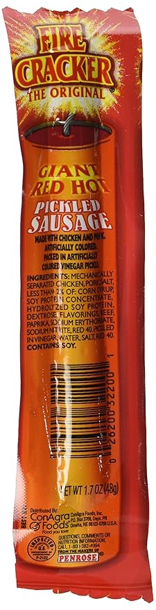PENROSE FIRE CRACKER GIANT RED HOT SAUSAGE 15 Count (Pack of 1)