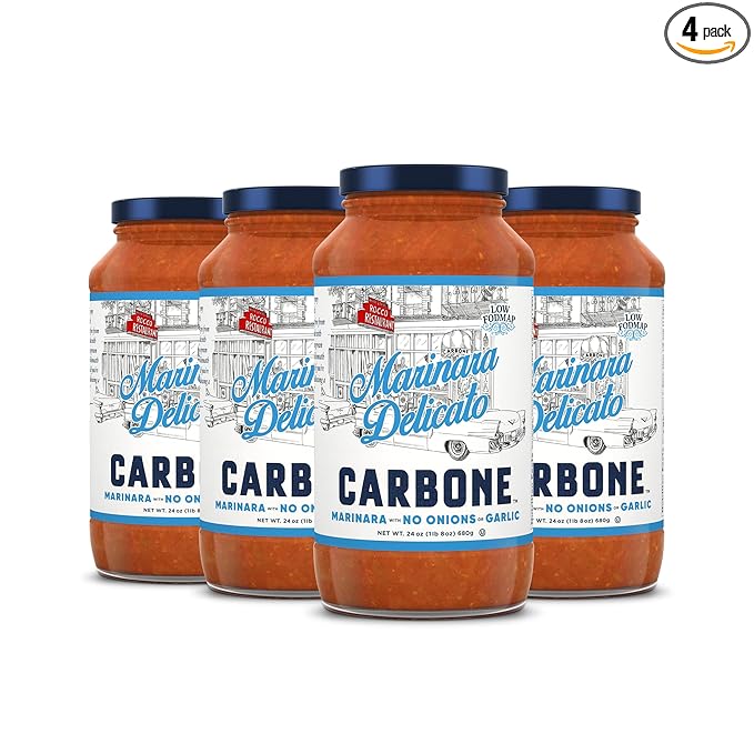 Carbone Marinara Delicato Pasta Sauce | Tomato Sauce Made with Fresh &amp All-Natural Ingredients | Non GMO Vegan Gluten Free Low Carb Pasta Sauce 24 Fl Oz (Pack of 4)