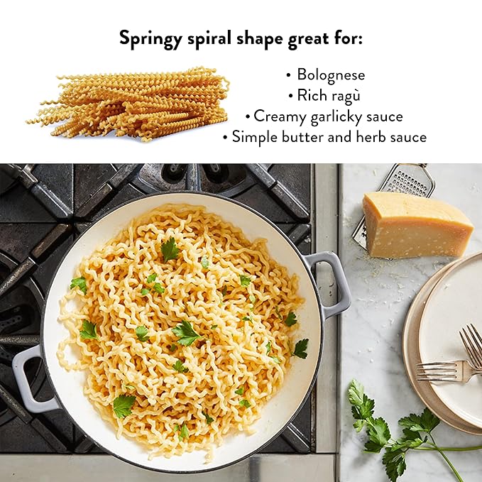 DeLallo Fusilli Col Buco Pasta 1 Pound Bag 3 Pack Fusilli Lunghi Made with Durum Wheat Semolina Flour Authentic Italian Recipe Cooks Al Dente
