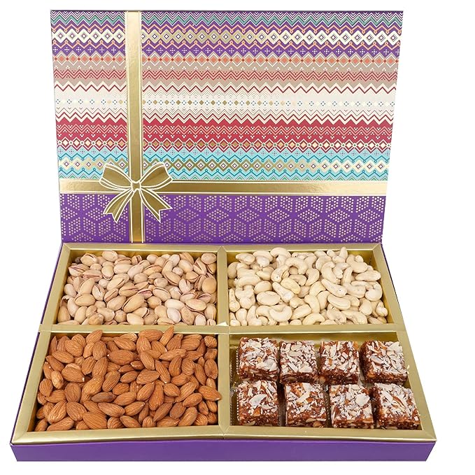 Jaiccha Ghasitaram Dryfruits Hamper-Fruit n Nut Dryfruit Box with Sugarfree Bites 750 gms |Gift for DiwaliHoliRakhiValentineChristmasBirthdayAnniversaryHerHim|
