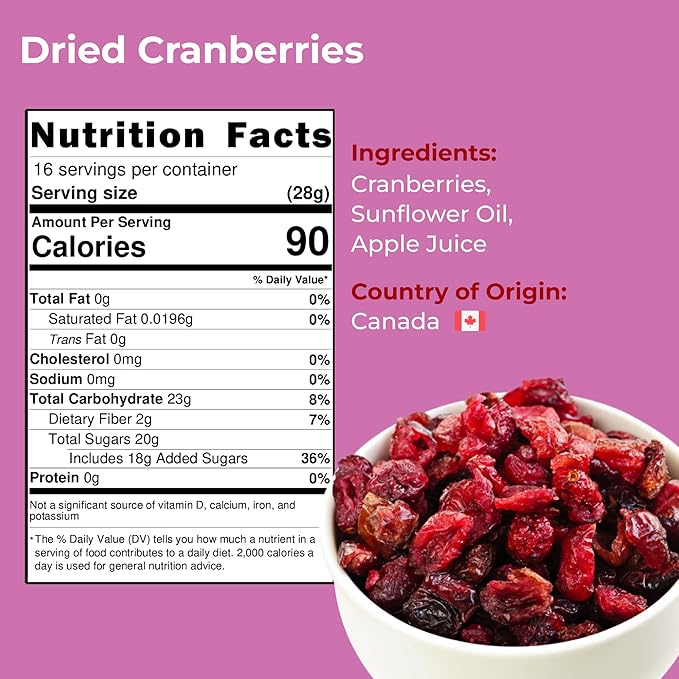 Amrita Dried Cranberries (1lb) + Zante Black Currant (1lb) + Dried Apple Rings (1lb) Bundle | No Sugar Added Vegan non-GMO Gluten Free Peanut Free Soy Free Dairy Free Snacks | Healthy Snacks for
