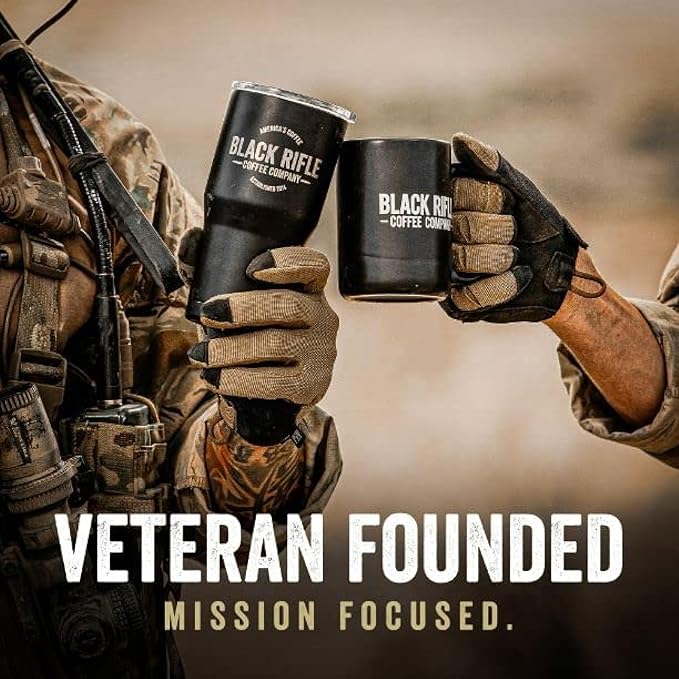 Black Rifle Coffee Company CAF 5 lb Bag Ground Coffee Medium Roast - Roasted Blend Made from Arabica Beans - Colombian &amp Brazilian Beans - Veteran Founded &amp American Made