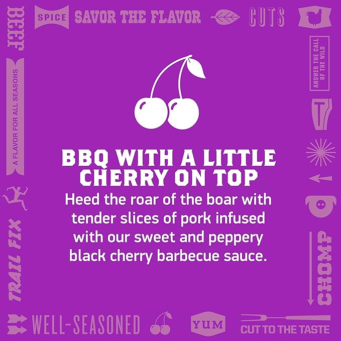 KRAVE All Natural Pork Jerky Black Cherry BBQ - Protein Packed Snacks Roasted for Maximum Flavor - Premium Tender Meat Cuts - Gluten Free - 2.7 Ounce (Pack of 8)