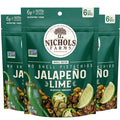 Nichols Farms Pistachios - Fresh Roasted No Shell Pistachio - Nutrient Rich Nuts Snack Packs - Non-GMO California Grown - Healthy Wonderful Tasting Party Snack - (Jalapeño Lime)