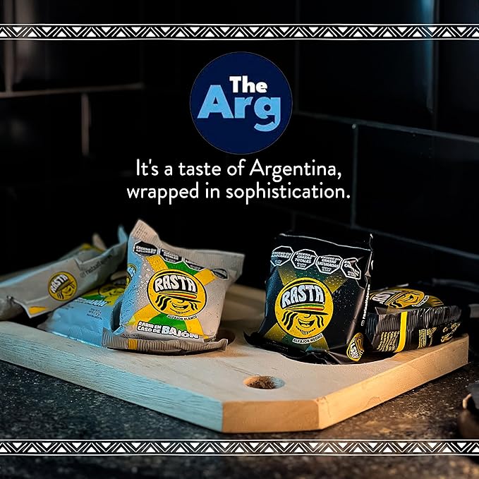 THEARG | RASTA - Chocolate Alfajores Filled with Dulce de Leche Argentino | Alfajor from Argentina - Milk Chocolate | 70 g (Pack x18 Dark Chocolate)