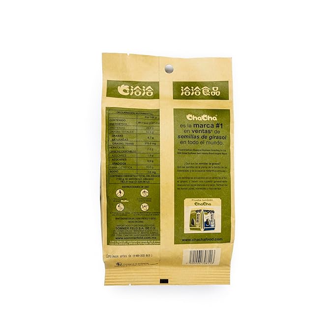 Cha Cha Sunflower Seeds (Roasted) 250g 100% Natural Flavor (16 Bags)