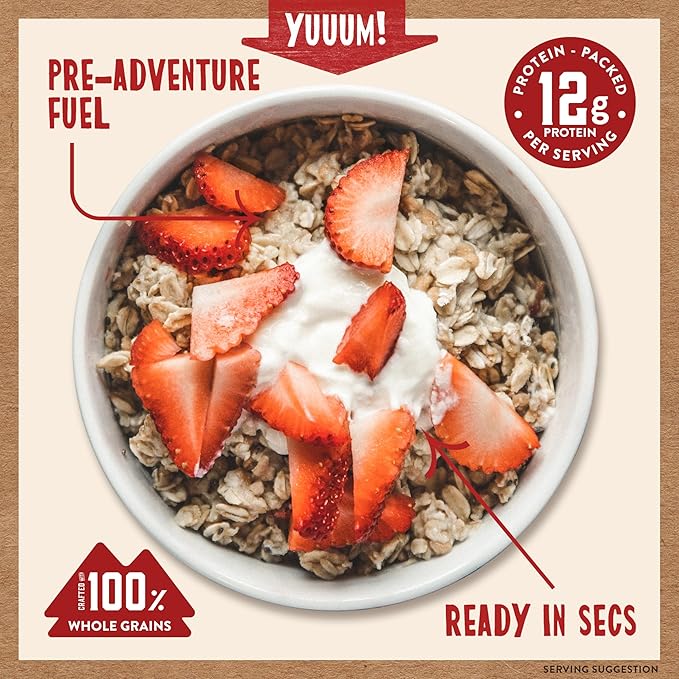 Kodiak Instant Oatmeal Packets Strawberries &amp Cream High Protein 100% Whole Grains 6 boxes with 6 packets each (36 packets total)