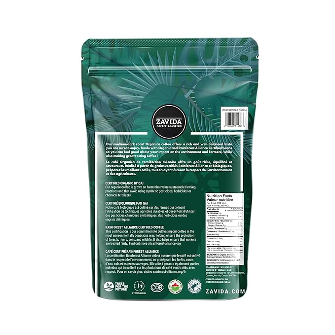 Zavida Coffee Whole Beans 2 pounds (Organica)