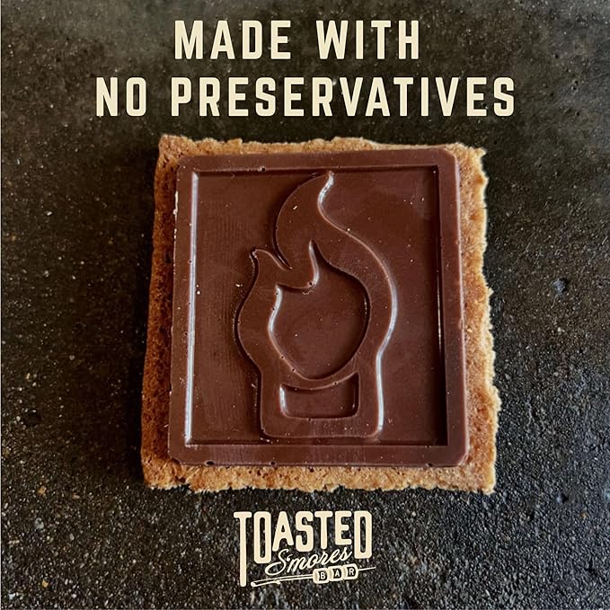 Toasted S'mores Bar Original Car Camping Artisan S'mores Kit Contains Milk Chocolate Squares Spiced Graham Crackers and Vanilla Marshmallows Pack of 4