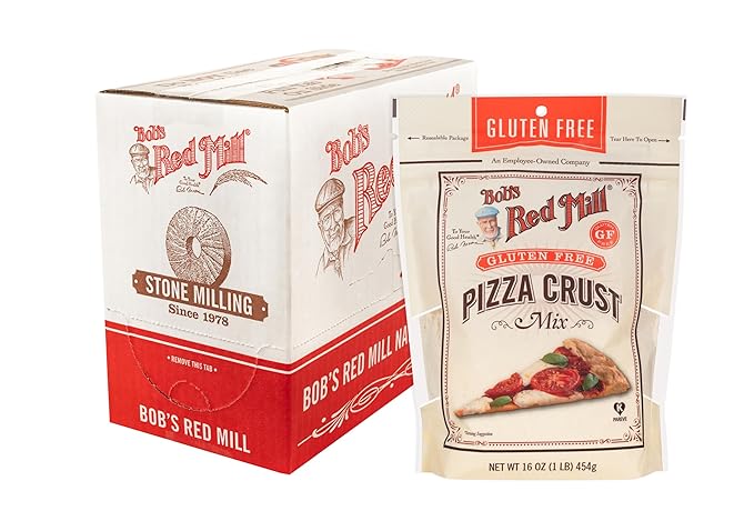 Bob's Red Mill Gluten Free Pizza Crust Mix 16oz (Pack of 4)- Makes two 12 crusts per package Kosher