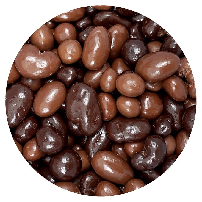 Bridge Mix 2 Pound Bulk Bag Milk and Dark Chocolate Covered Raisins Peanuts Almonds Cashews and Pecans