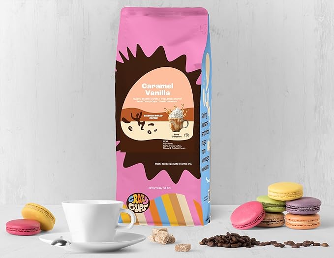 Perfect Samplers Flavored Ground Coffee Gift Box Variety Pack Milky Way Twix Caramel Vanilla Medium Roast Ground Coffee Sampler 3 Pack