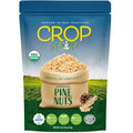 CROP BY POP - Organic Raw Pine Nuts Pignolias Unsalted Shelled (16oz - 1 LB) Packed Fresh in Resealable Bag - USDA Organic Non GMO - Naturally Grown Vegan Kosher
