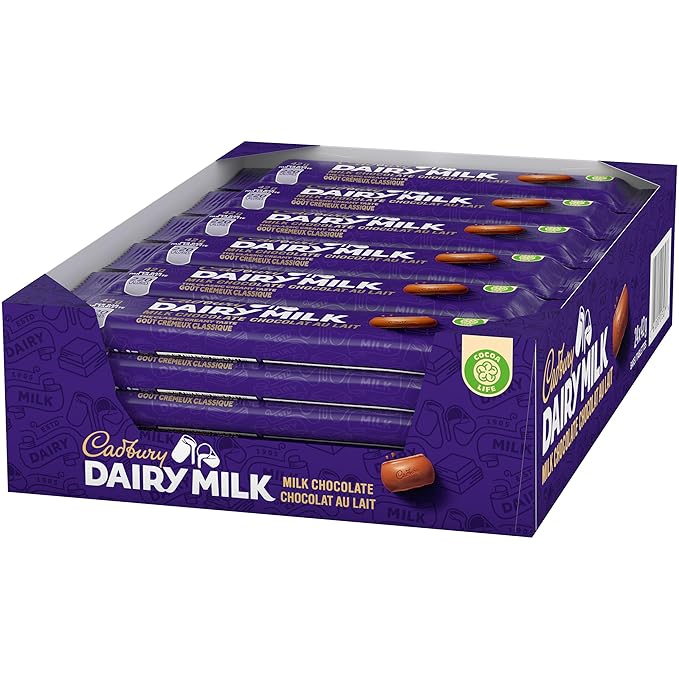 Cadbury Cholocate Bar Regular Size 42g/Bar (Dairy Milk Milk Chocolate 24 Packs)