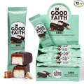 In Good Faith Dark Chocolate Coconut &amp Salted Caramel Bars Healthy Gluten Free Vegan Dairy Free Chocolate Bars (12 pack)