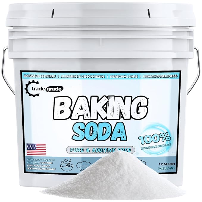 TradeGrade Pure Baking Soda Powder (1 Gallon) Food-Grade Sodium Bicarbonate Powder for Cooking Cleaning &amp Deodorizing